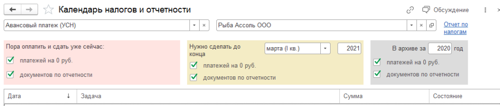 Отчет по подразделениям в 1с унф